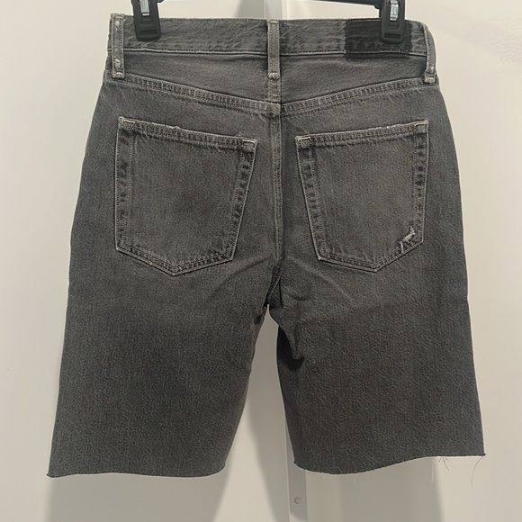 Etica Gray Jean Shorts High-Waisted Distressed - Picture 2 of 2